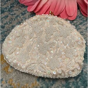 Vintage Grande Maison Blanche Purse Sequin Beads